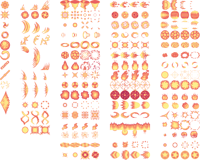 32×32像素游戏魔法和爆炸效果素材