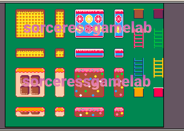 复古糖果乐园像素游戏素材资源