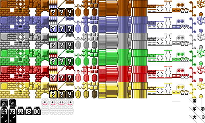 16*16重新绘制的像素马里奥素材资源包