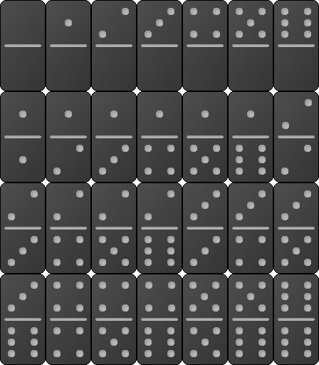 一组经典的像素游戏多米诺骨牌美术素材