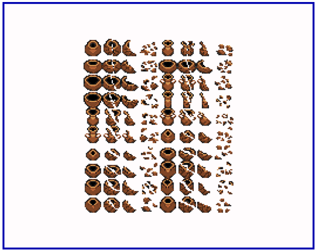 16bit的2D像素游戏花瓶/罐子素材资产