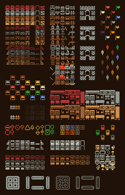 1bit的2D像素艺术游戏地图瓷砖素材包