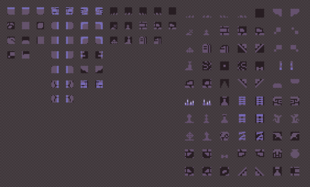 2bit复古2D奇幻像素游戏图块素材集