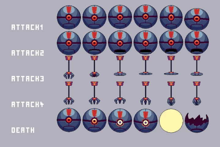 3个2D像素游戏工业区BOSS敌人动画素材