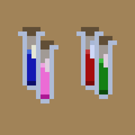 16*16的2D像素游戏基础药水图标素材