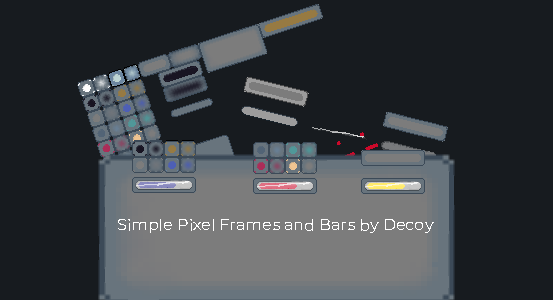 简单的复古像素游戏GUI素材