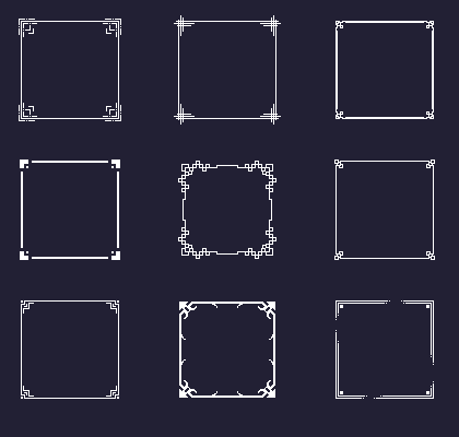 一组2D像素游戏用户界面UI边框素材