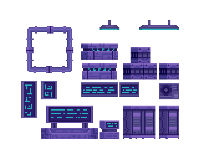 16*16的2D像素游戏网络实验室资产素材