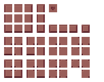 自上而下的2D像素巧克力风格图块集素材