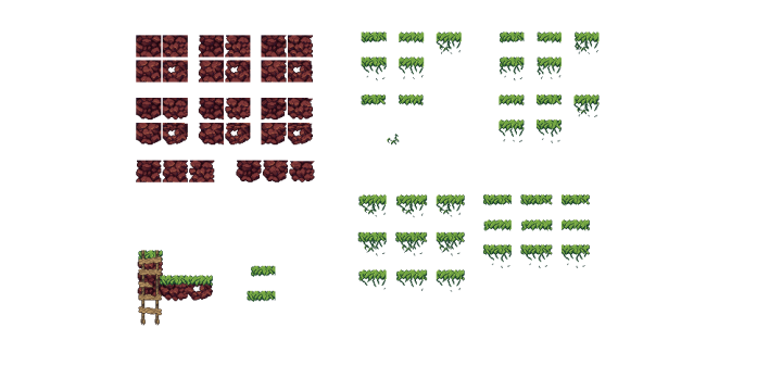 2D像素RPG游戏红石瓷砖素材