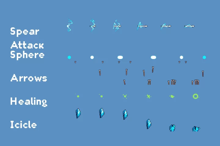 10个32*32的2D奇幻像素游戏魔法技能动画特效素材