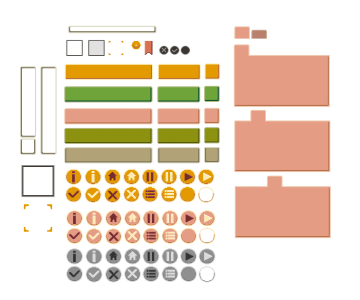 一个基本的像素用户界面UI素材包