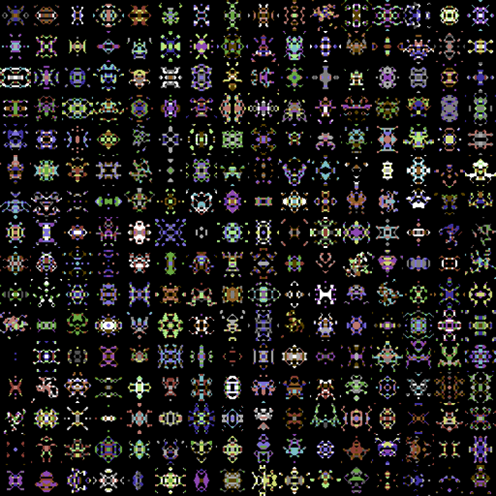 一组C64风格像素瓷砖素材