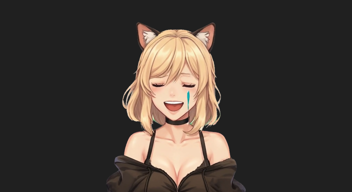 免费视觉小说金发猫女郎角色素材