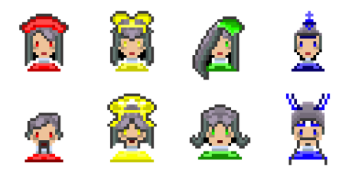 免费的8bit像素人物头像图标素材