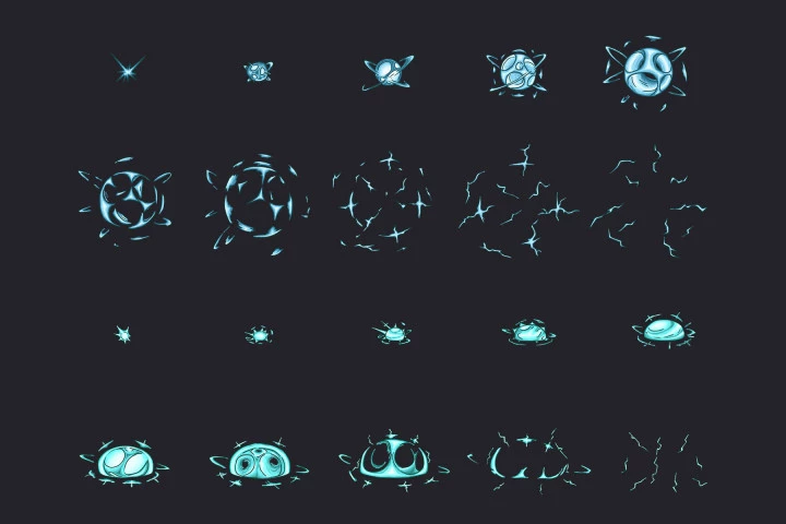 10种不同的矢量2D动画特效素材