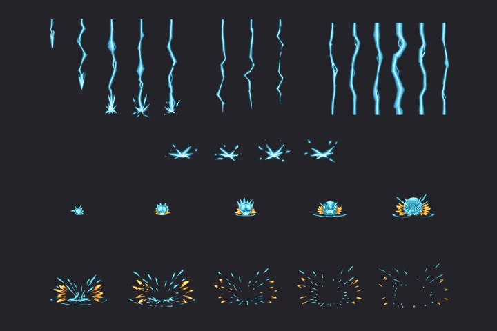10种不同的矢量2D动画特效素材