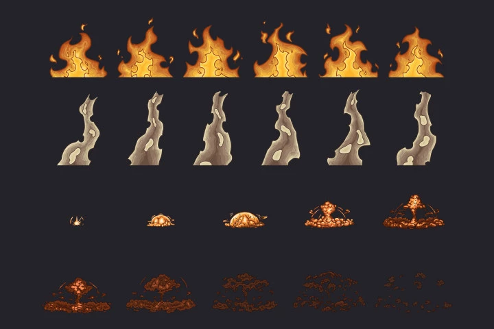 10种不同的矢量2D动画特效素材