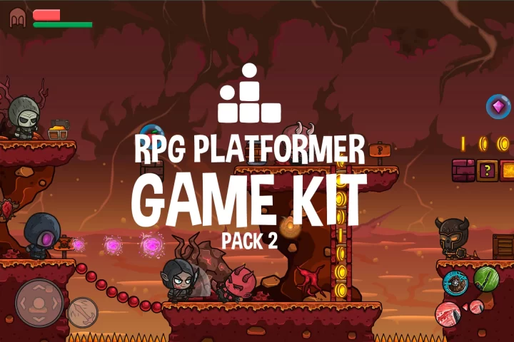 完整的奇幻2D RPG平台游戏资产素材套件