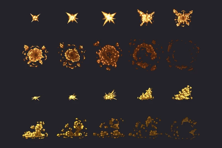 10种不同的矢量2D动画特效素材