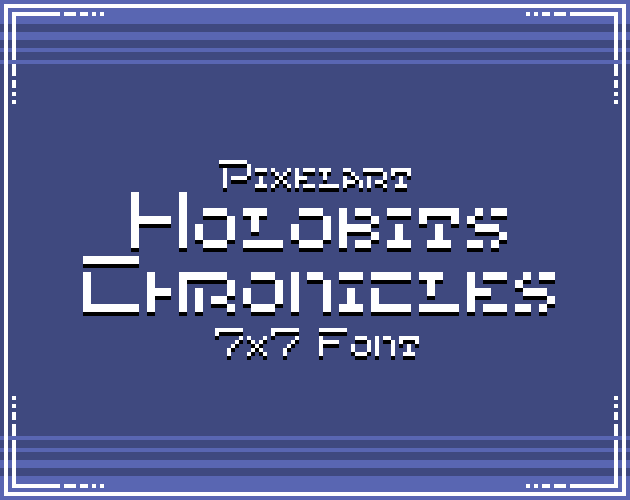 7*7的复古怀旧Holobits Chronicles像素字体素材