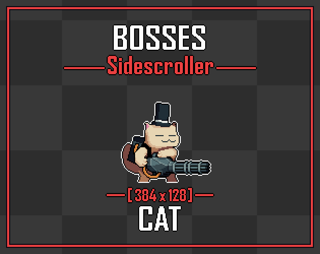 简单的像素动画猫BOSS素材