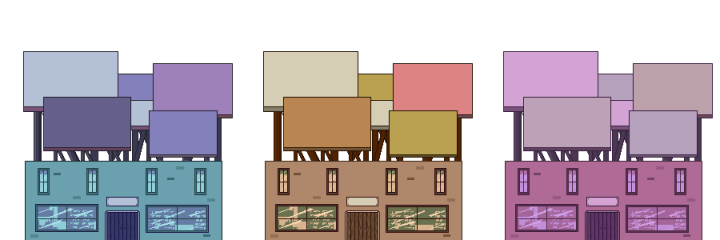 30种不同的2D房屋建筑素材