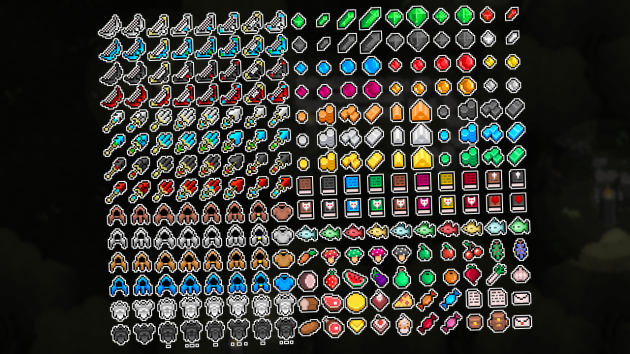 1000+的像素RPG游戏物品图标素材