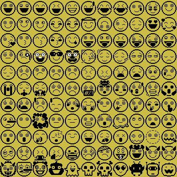 121个32*32免费像素emoji表情笑脸素材