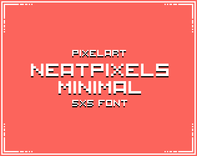 5*5的像素艺术Neatpixels Minimal字体素材