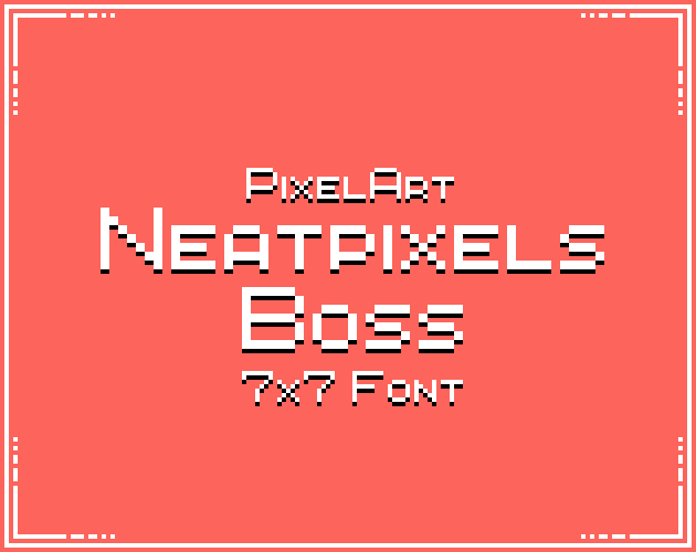 7*7的怀旧Neatpixels Boss像素字体素材