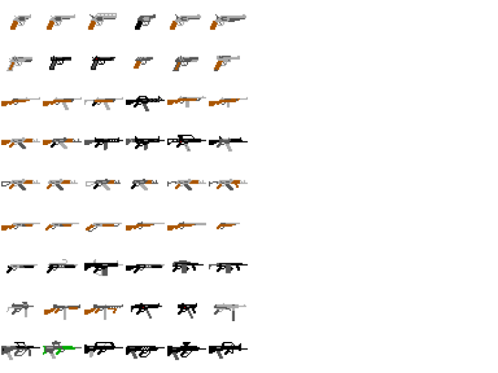 32*32完整像素CGA武器图标素材包