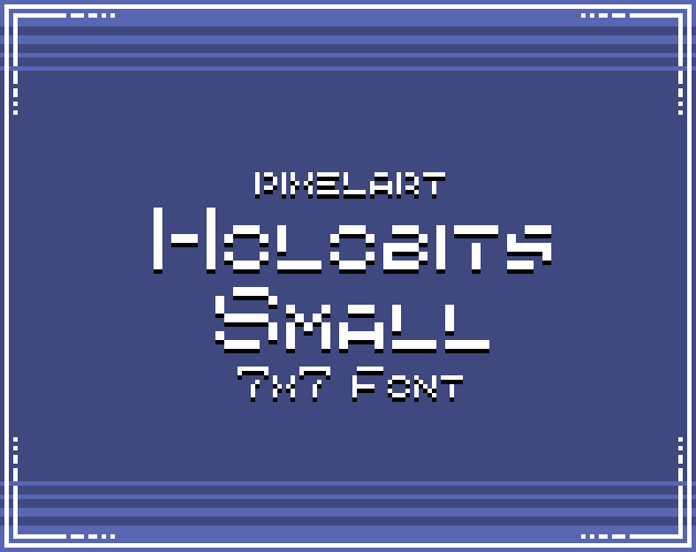 7*7的Holobits 小号像素艺术字体素材