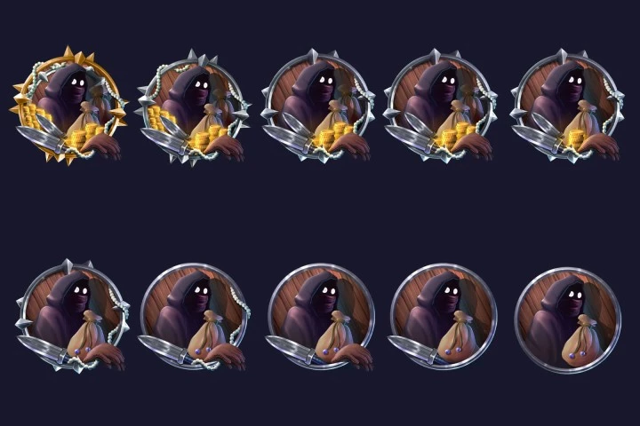 30个高清2D RPG游戏英雄成就图标素材