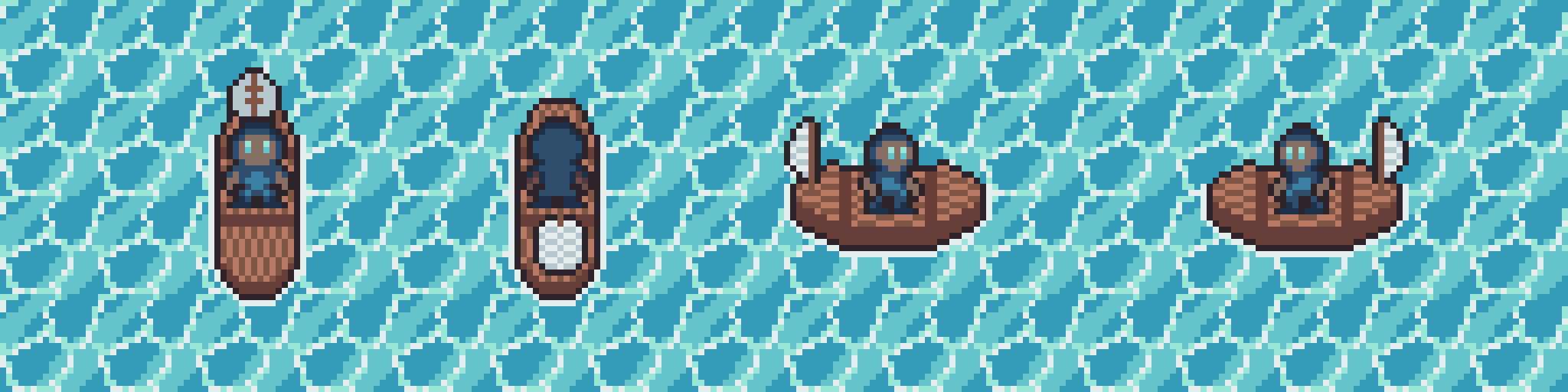免费的四方向像素航海角色动画素材