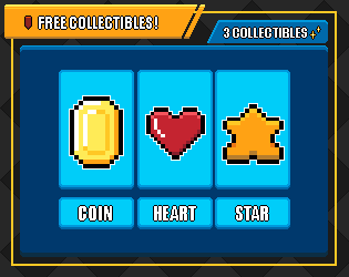 3个免费的16*16像素动画收藏品素材