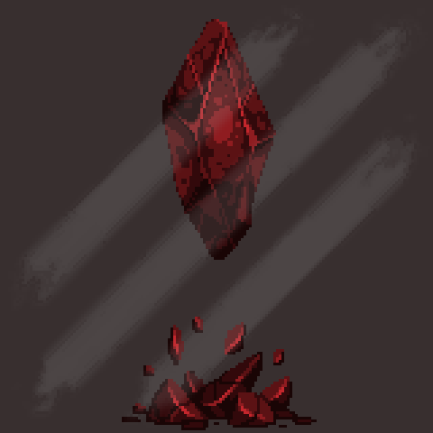 一个免费的血红色像素水晶塔动画素材