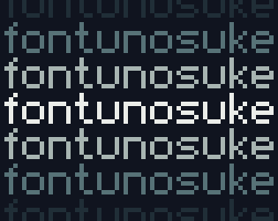 免费的5*7Fontunosuke像素字体素材