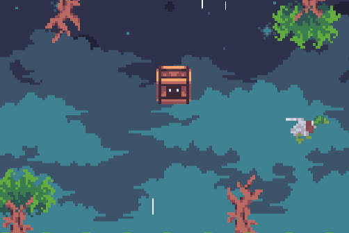 简单的像素飞行鸭子动画素材