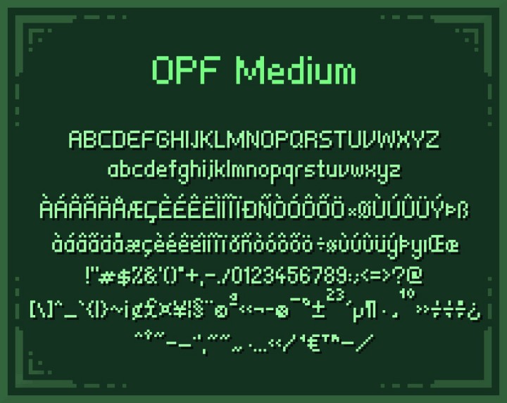 三种像素Owlish字体素材