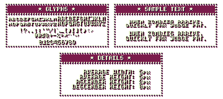 免费的左重等宽Silicon Carne像素字体素材