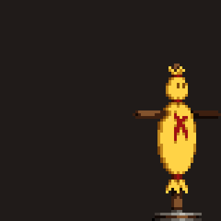 一个免费的奇幻像素训练稻草人动画素材