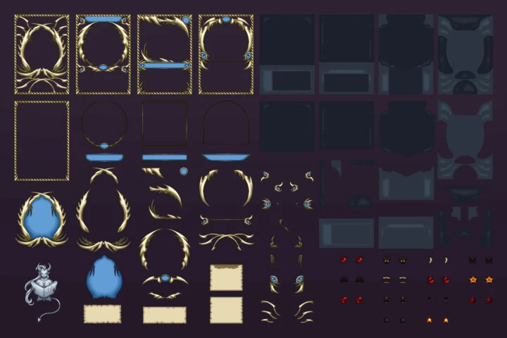 2D的恶魔集换式TCG卡牌游戏素材