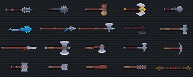 50种免费奇幻像素武器素材包