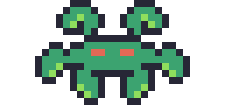 受经典《太空侵略者》启发的像素外星人动画素材