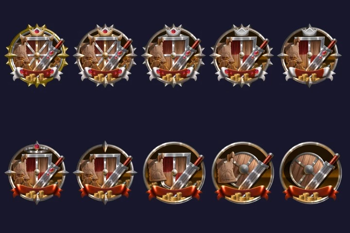 30个高清的2D RPG游戏任务成就图标素材