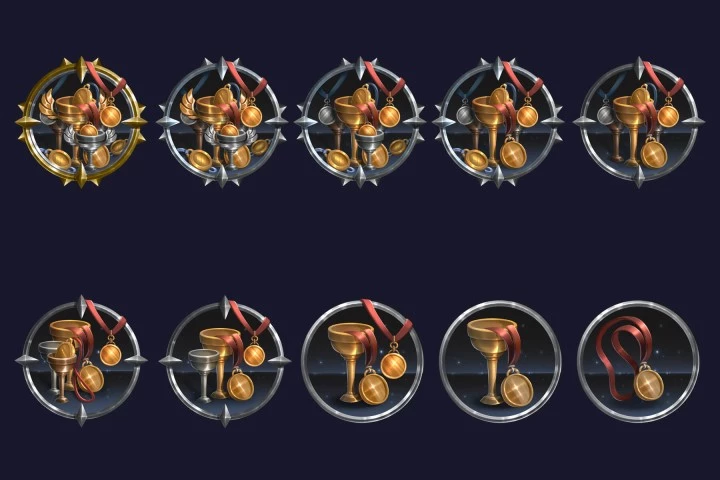 30个高清的2D RPG游戏任务成就图标素材