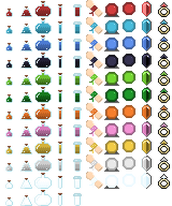 100+免费奇幻像素RPG游戏物品图标素材