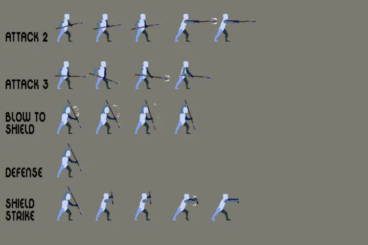 免费奇幻中世纪像素角色原型模板动画素材6