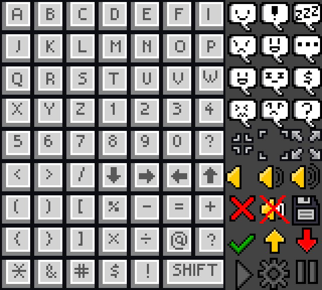 极简主义的16*16像素UI图标素材包